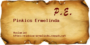 Pinkics Ermelinda névjegykártya